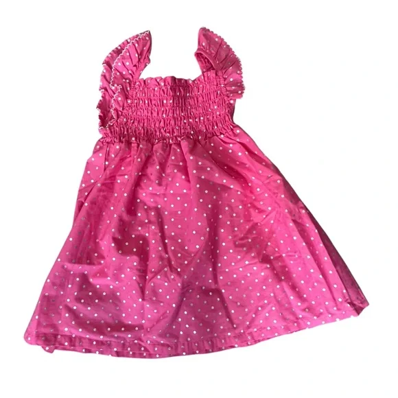 Disney Baby Polka Dot Minnie Mouse Dress Pink & White Size 12M Excellent EUC - Picture 2 of 4
